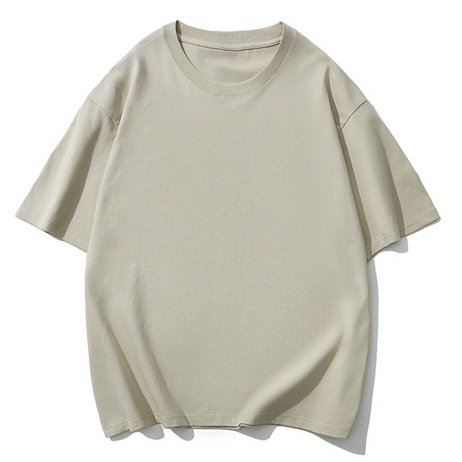 thumbnail image 4 of Camisa de manga corta oversize de verano para hombre: color liso, poliéster, hombros redondeados, tallas S-XXXL para uso informal y fiestas, 4 of 5